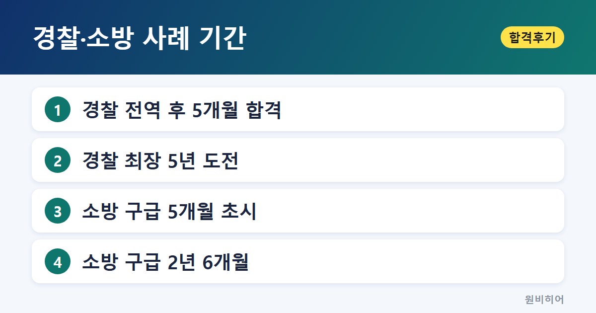 경찰·소방 사례 기간 — 경찰 순경 사례에서 보이는 흐름